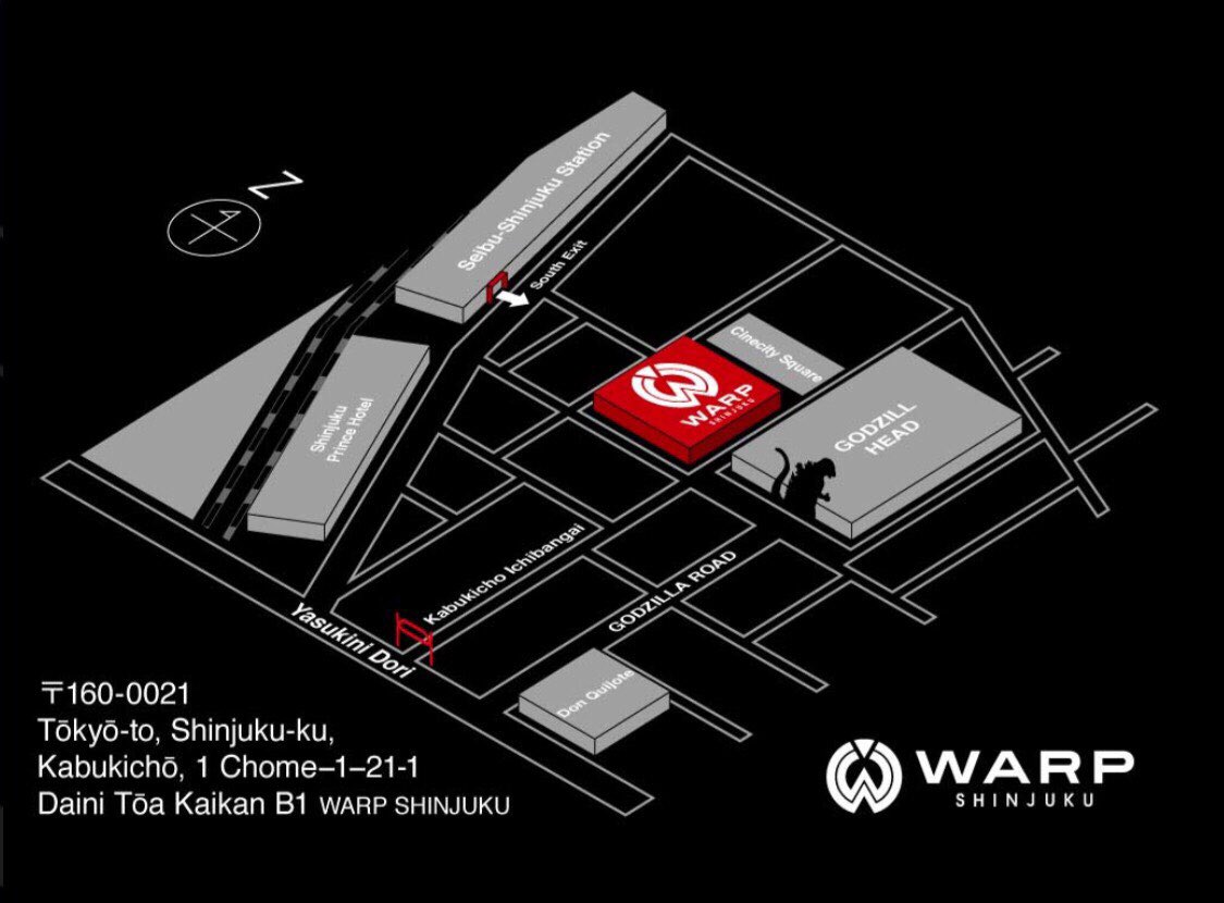 WARP SHINJUKU map